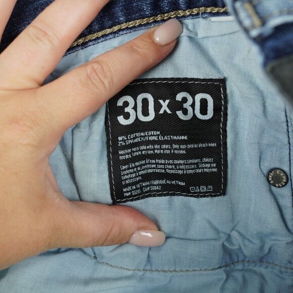 EUC Mens Express Jeans Classic‎ Straight Fit Blue Denim Size 30 x 30 - Picture 8 of 9